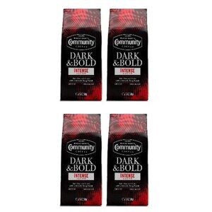 4 PACK Community Coffee Dark & Bold Intense Blend Dark Roast Ground Coffee 12 Oz